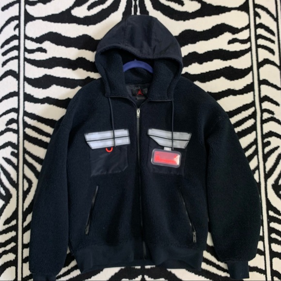 Nike Jordan (SAMPLE) Engineered Sherpa Full Zipper Hoodie Jacket Size Medium - Picture 4 of 13